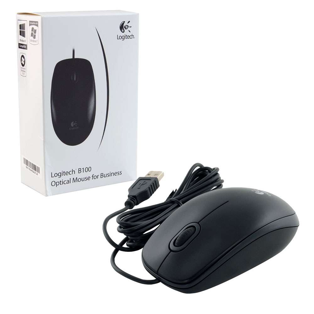 SOURIS FILAIRE OPTIQUE LOGITECH B100 USB 800dpi - 910-003360- Blanche - Gar  2 ans