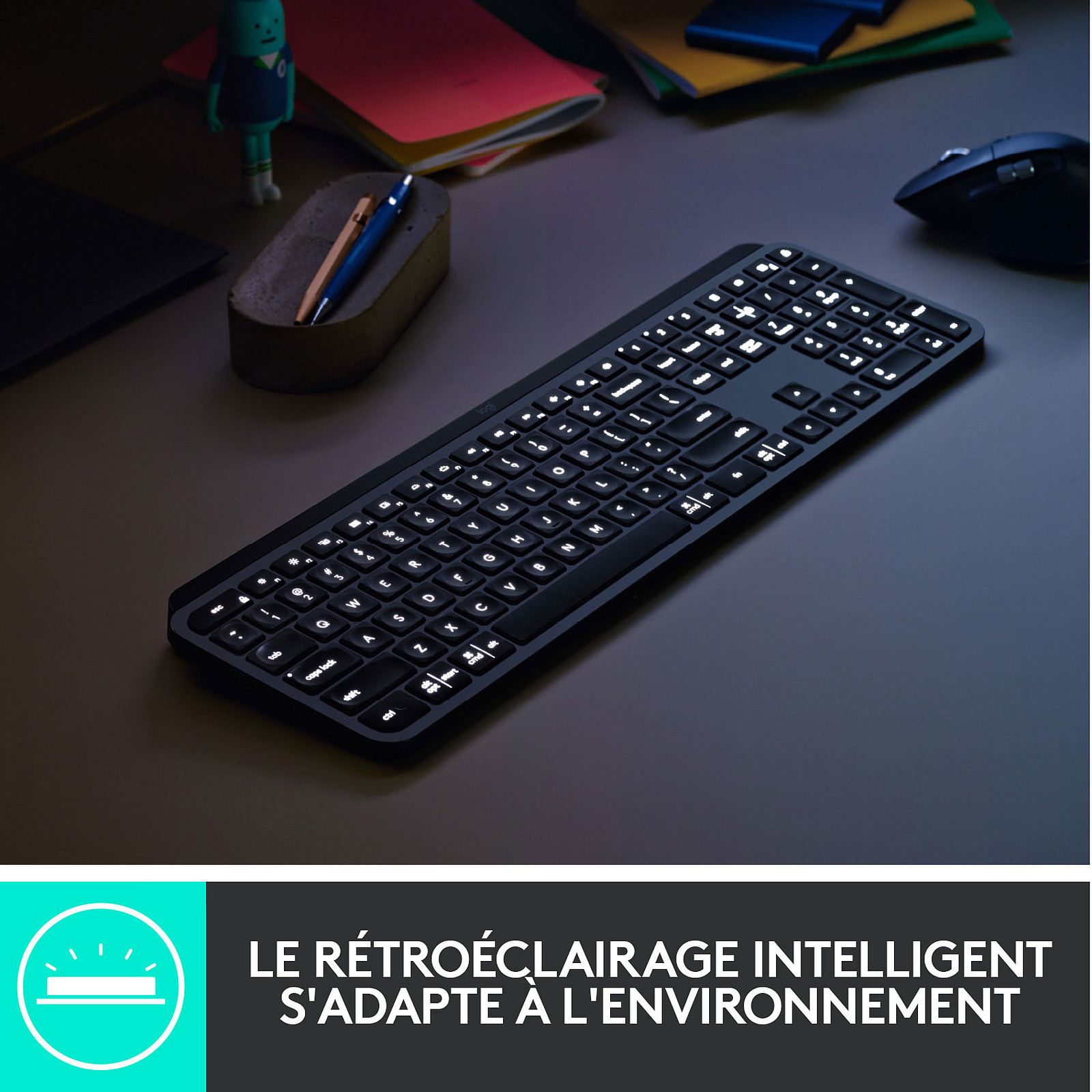 Clavier rétroéclairé sans fil MX Keys Logitech –